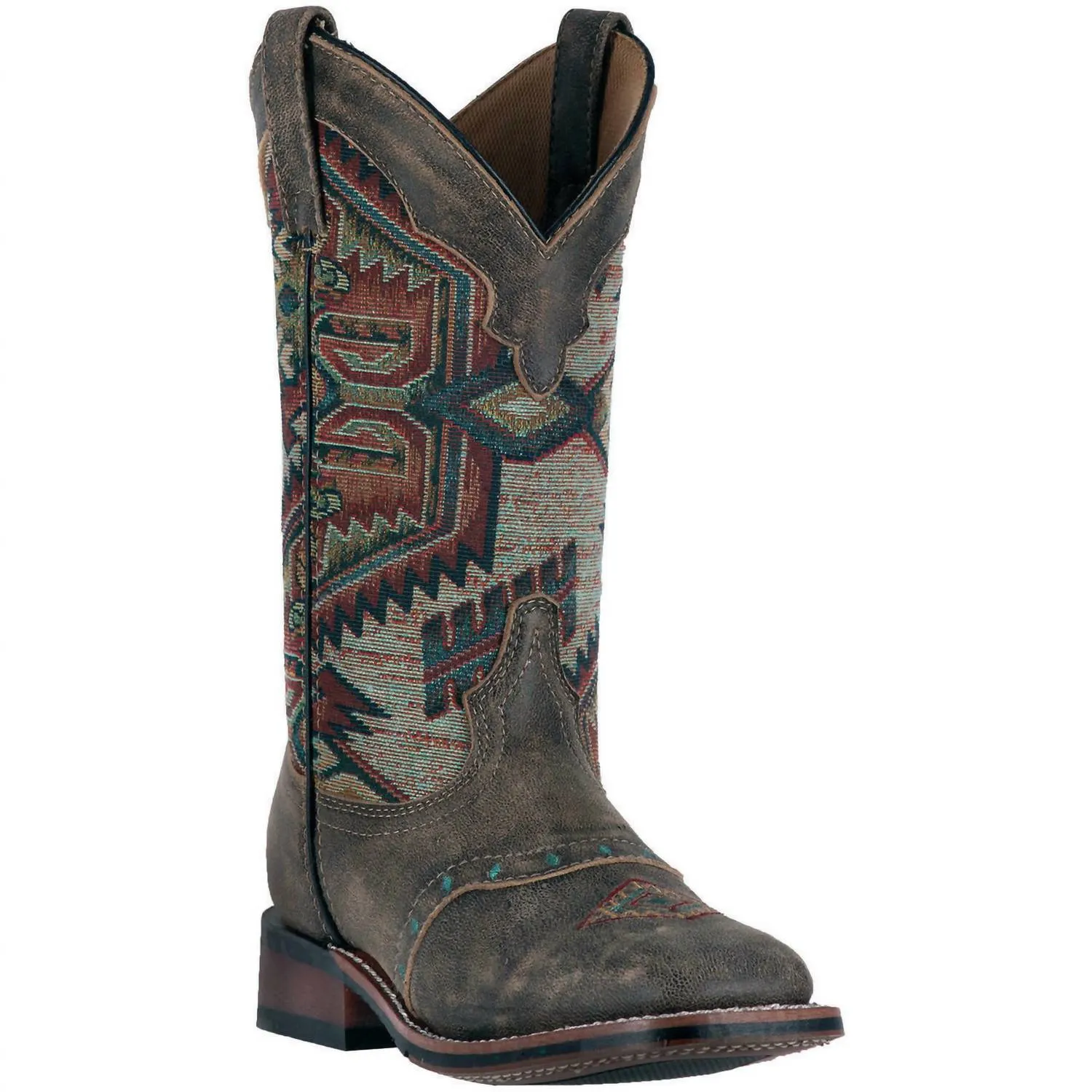 Insulated Snowy Path Women's Cowgirl Approved Scout Aztec Boot In Brown/multi