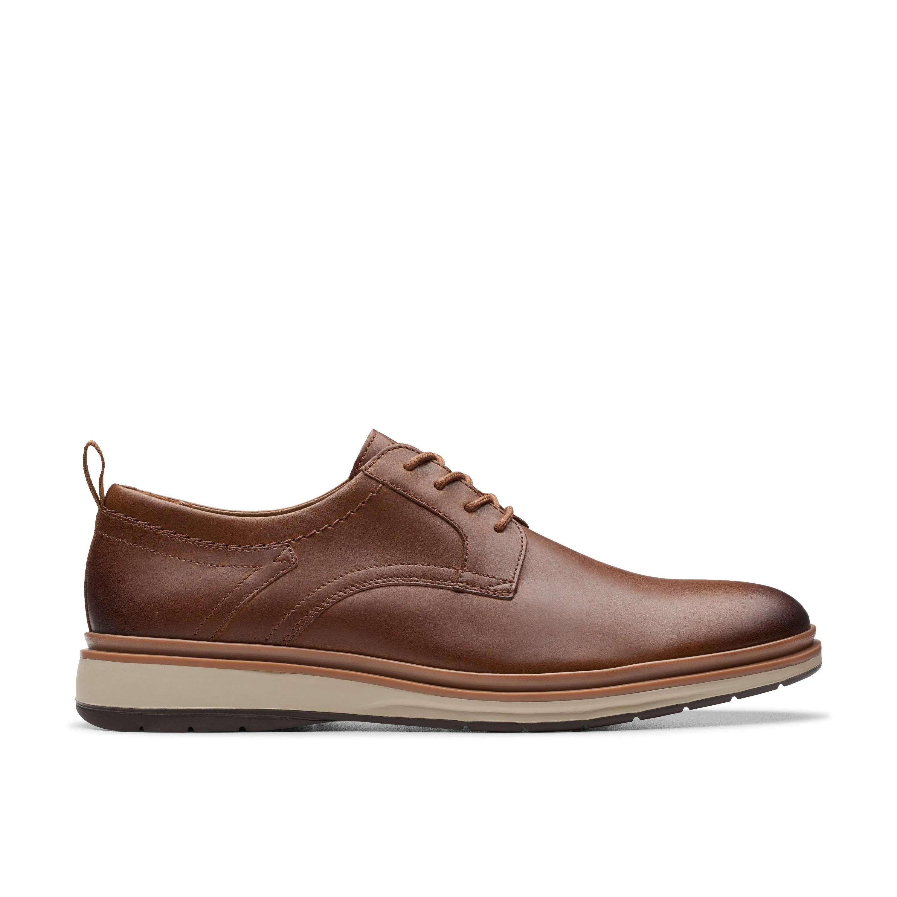 Clarks Chantry Lo in Brown Leather Clean Edges Everyday Comfort