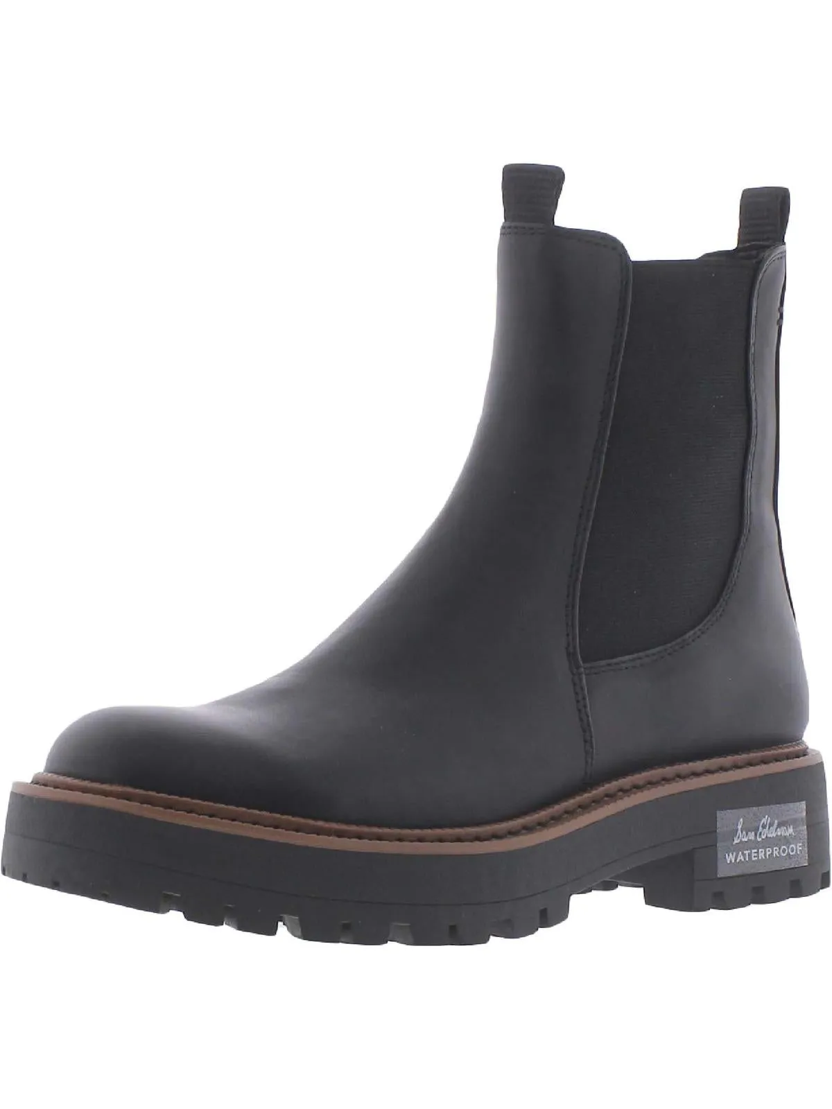 Rubberized Traction Lugs Laguna  Womens Lugged Sole Ankle Chelsea Boots