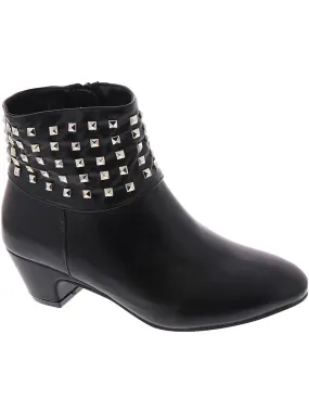 Soft Material Presley Womens Faux Leather Studded Ankle Boots