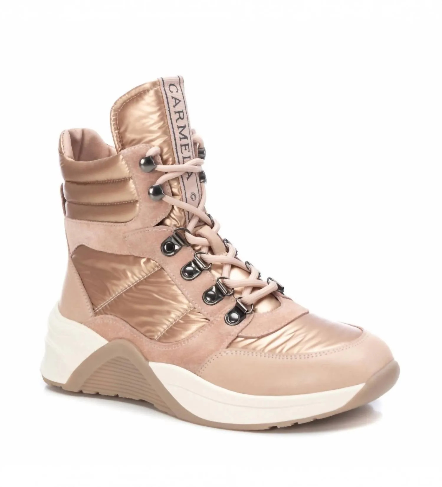 Women's Casual Booties In Nude Seamless Stitching Stable Support Rough Trail Hiker