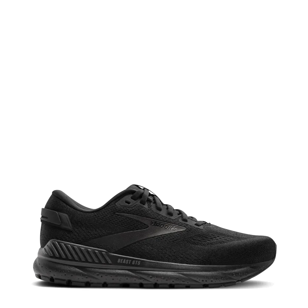 Slip Zone Brooks Men's Beast GTS 24 Sneaker in Black/Black/Ebony