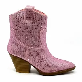 Molded Arch Contour Quick Drying Rainy Day Commuter Ankle Stone Bootie In Pink