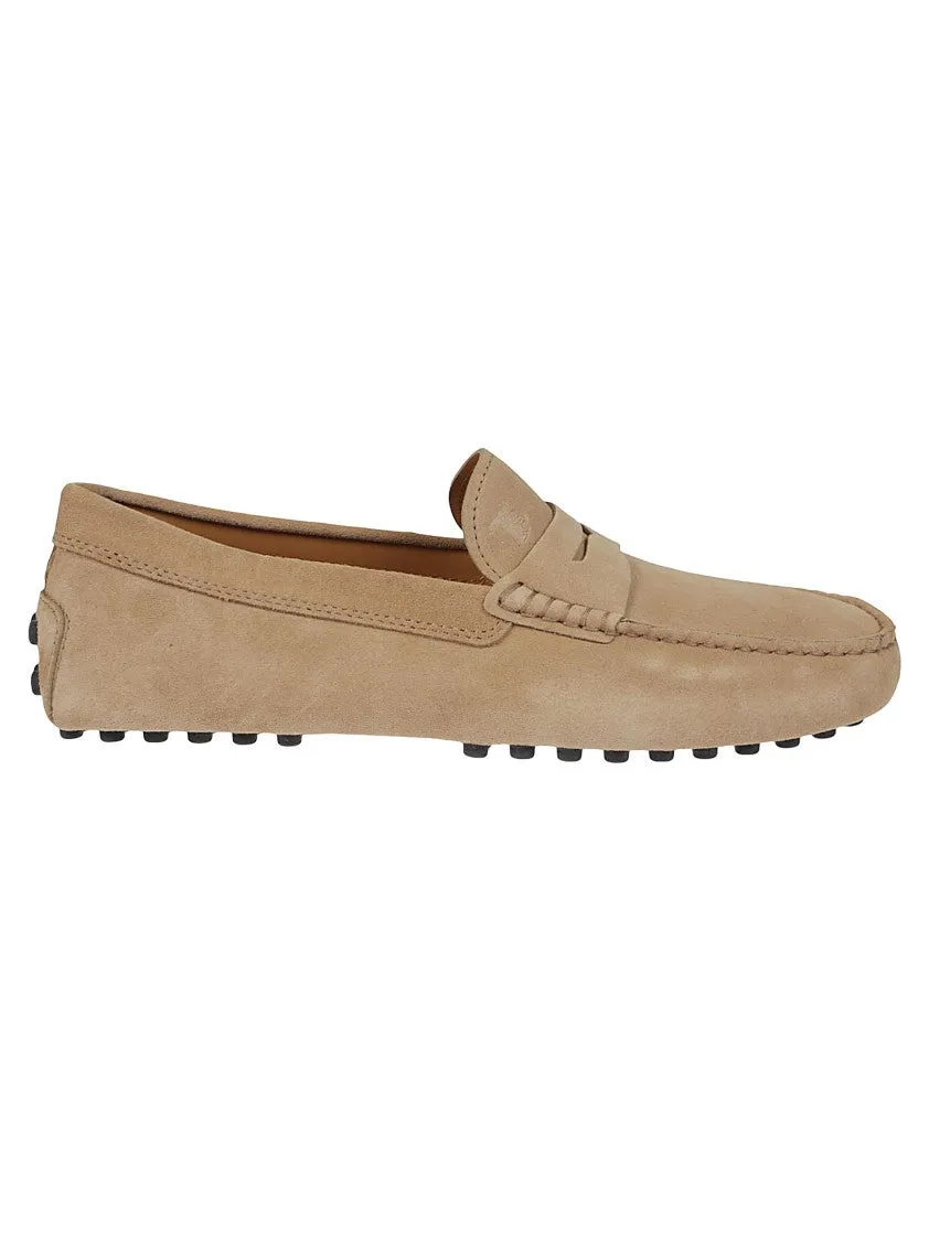 Customizable Slip On Moccasin-Inspired Leather Loafers With Rubber Pebble Sole