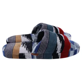 Missoni Clint Jacquard Slippers in Multicolor Cotton Easy Lifestyle Breathable mesh