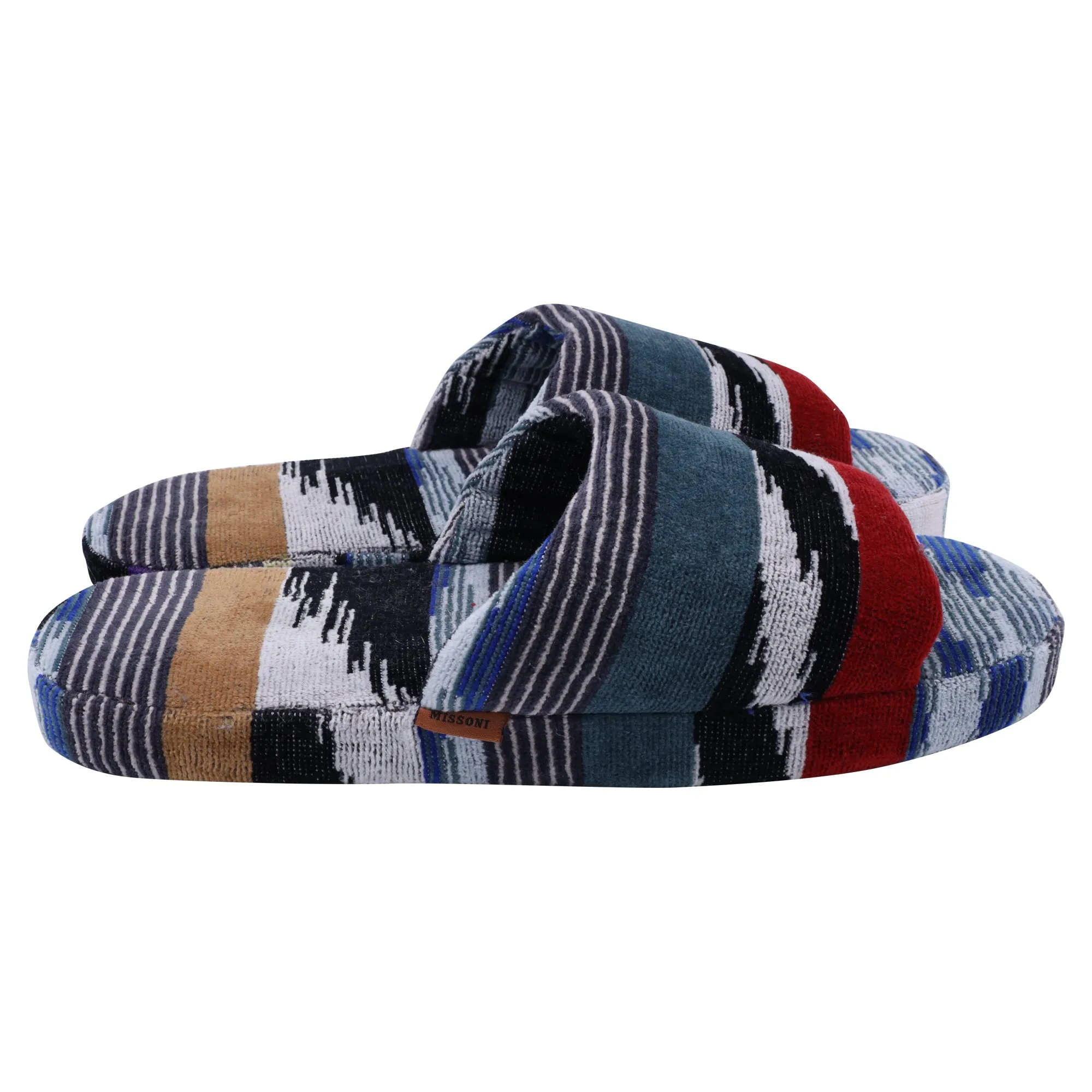 Missoni Clint Jacquard Slippers in Multicolor Cotton Easy Lifestyle Breathable mesh