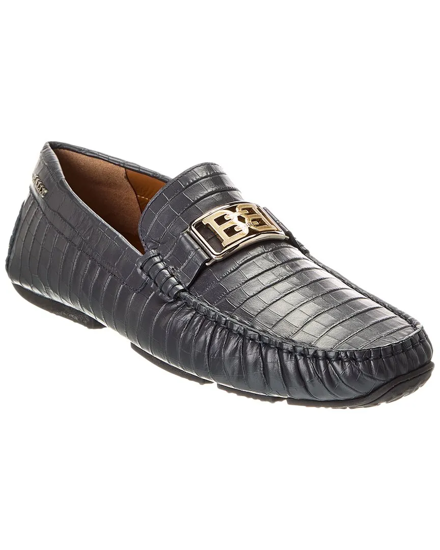 Anti Skid Classic Touch Bally Palan Croc-Embossed Leather Loafer