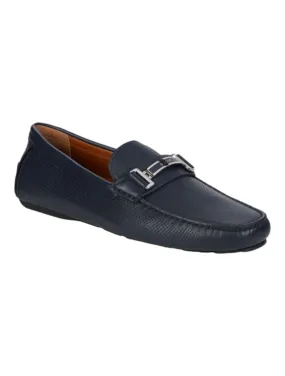Bally Drulio Men's 6211257 Navy Leather Loafer Shoes easy move Easy To Clean Slip On