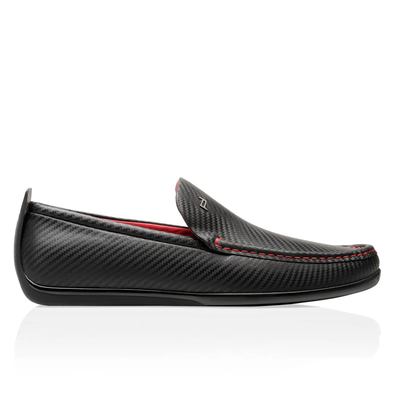 Porsche Beverly Hills Carbon Design Black-Red Moccasins Chill Walk Fit Easy Step Walk