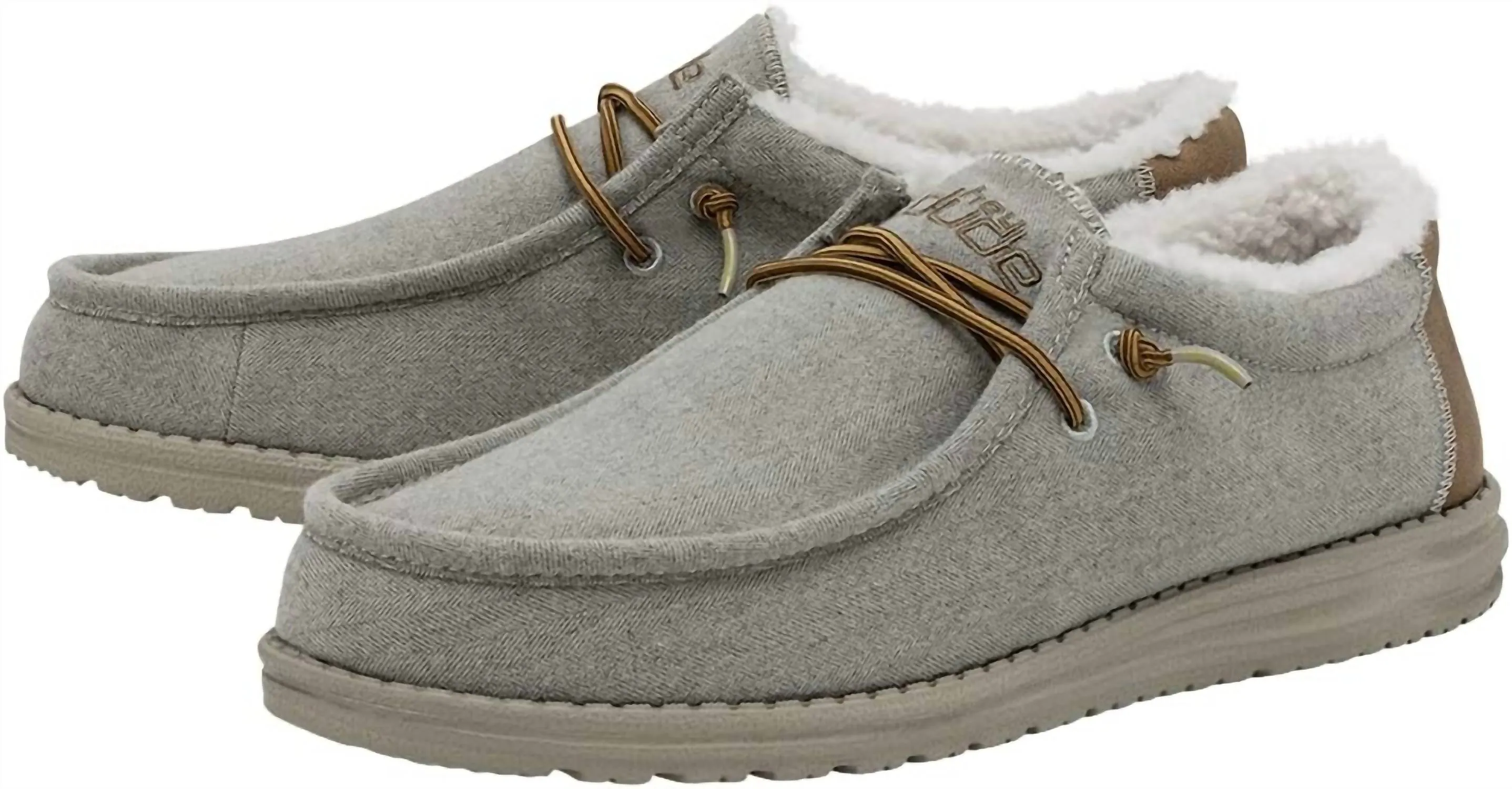 On The Move Men's Herringbone Beachcomber Shoes In Grey