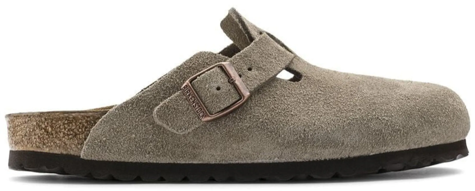 Easy on off Breathable Slip On Birkenstock Boston BS Suede Taupe