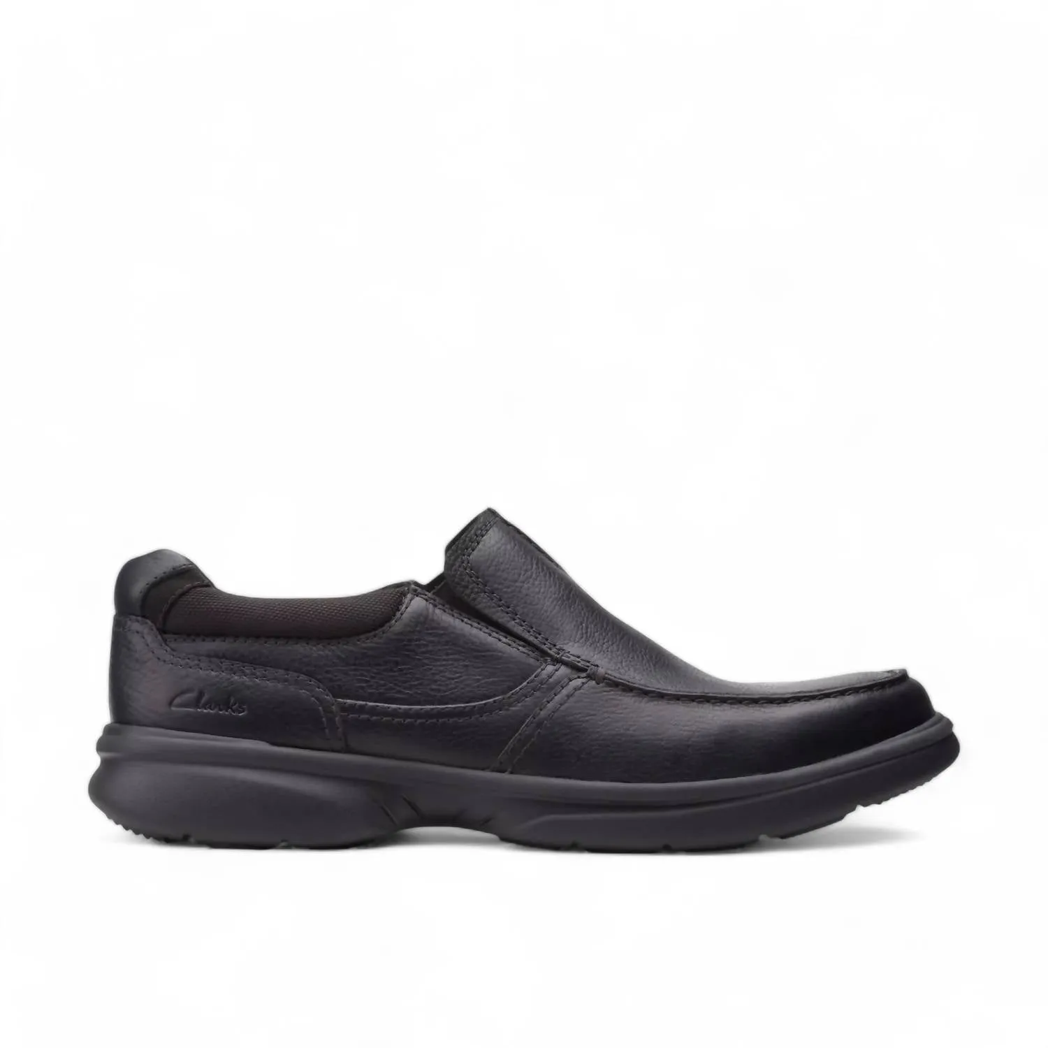 Men's Bradley Free Slip-On Shoes In Black Tumbled Leather Simple Slip