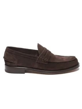 Non Slip Ebony Suede Moccasin