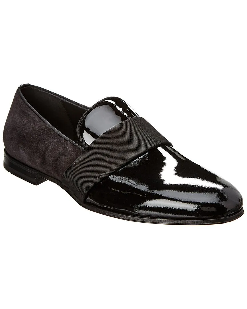 Ferragamo Patent & Suede Loafer Quick Travel