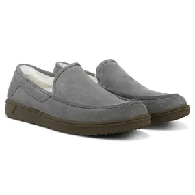 Men's Gustavo Slipper In Charcoal Suede Lightweight Slip On