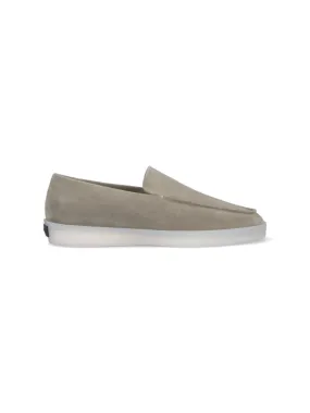 Padded Slip On Suede Loafers ?C Grey