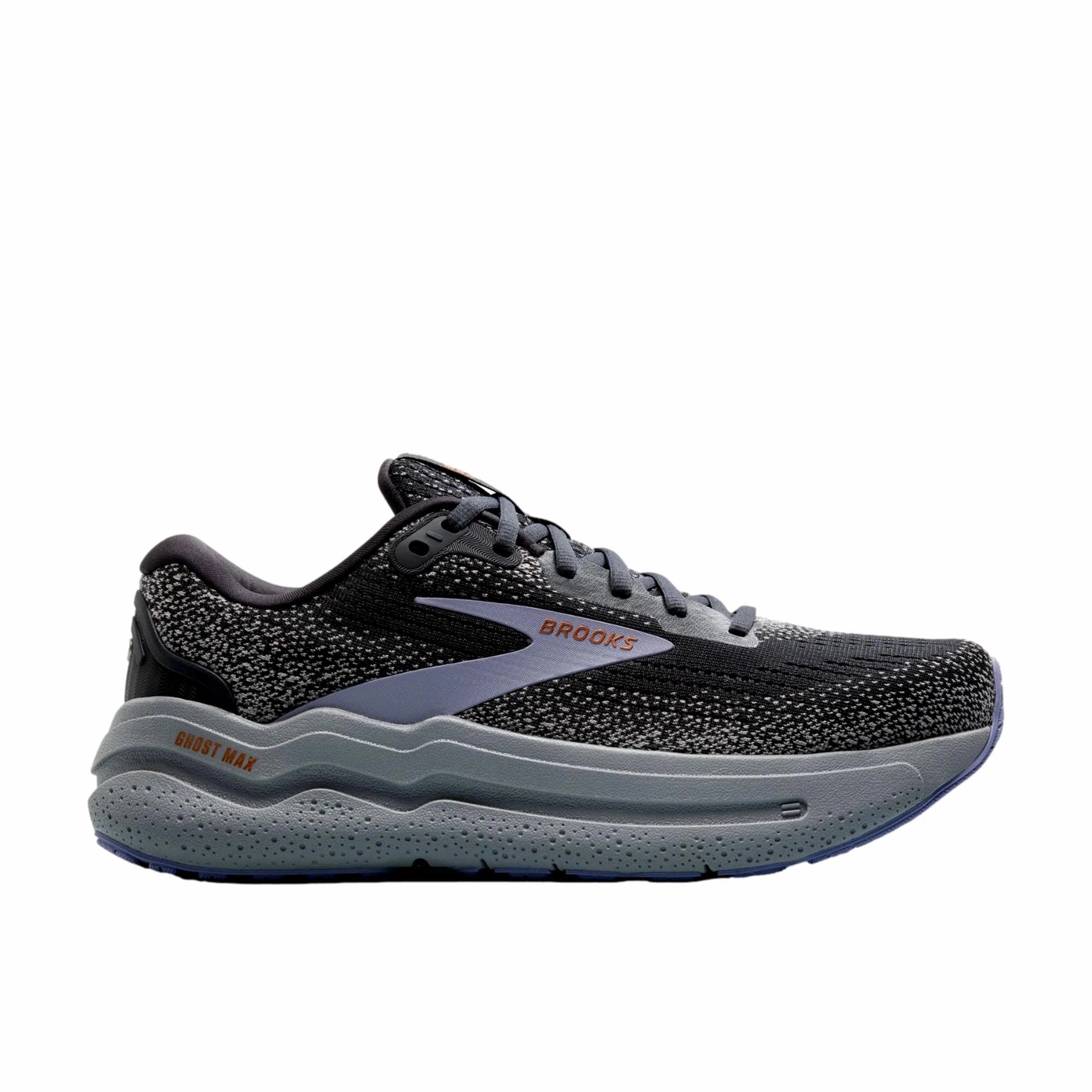 veteran running shoes hook - and - loop running option Brooks Ghost Max 2 Ebony / Sweet Lavender / Alloy  120420-1D-005 Women's