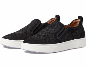 solo running shoe usability handball shoes Vionic Kimmie Perf Sneaker Women 7 Black Leather Round Toe Comfort Shoes ZPO1236