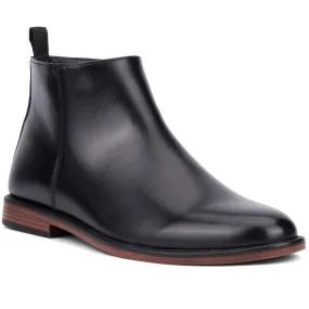 Thick sole Mens Solid Faux Leather Chelsea Boots