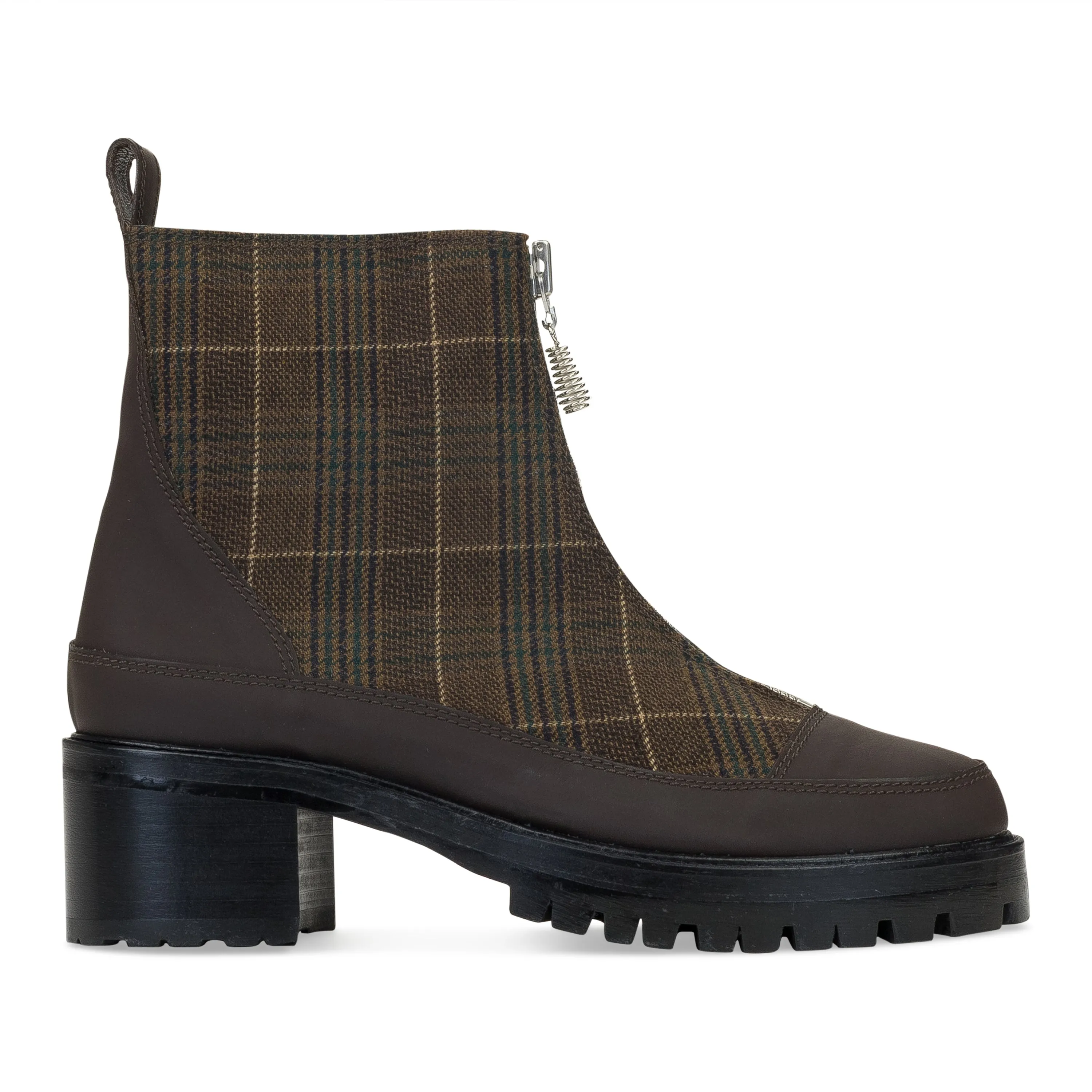 BROWN EXCLUSIVE PLAID CHRIS ANKLE BOOTS Shaft Height Options Cold Weather Gear