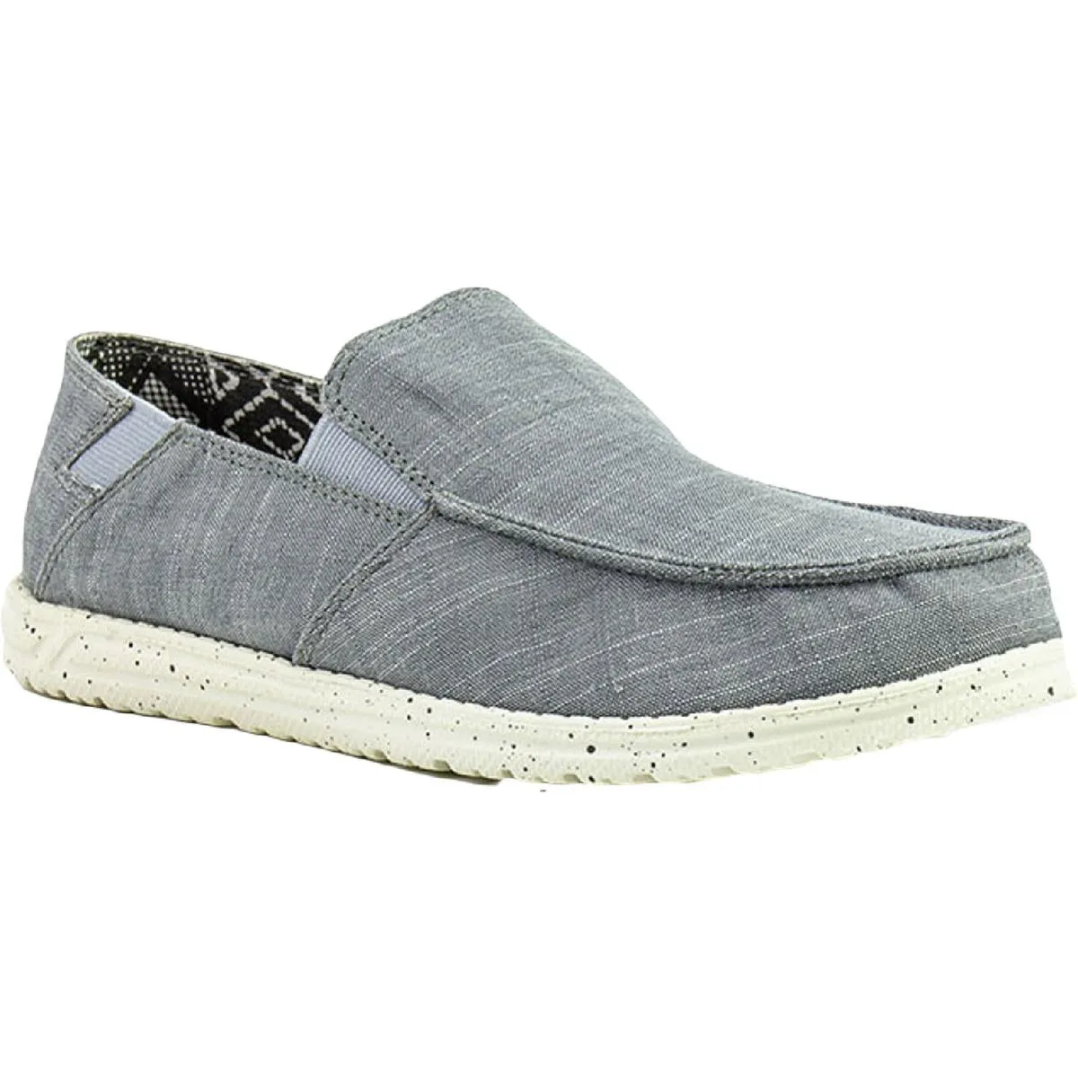 Randy Mens Canvas Slip On Loafers Easy Comfort