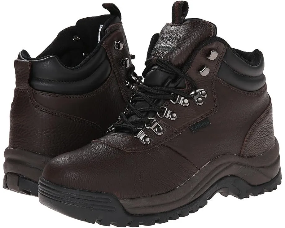 Snow Grip Propet Cliff Walker M3188BRO Men Brown Leather Waterproof Hiking Boots ZPO3289