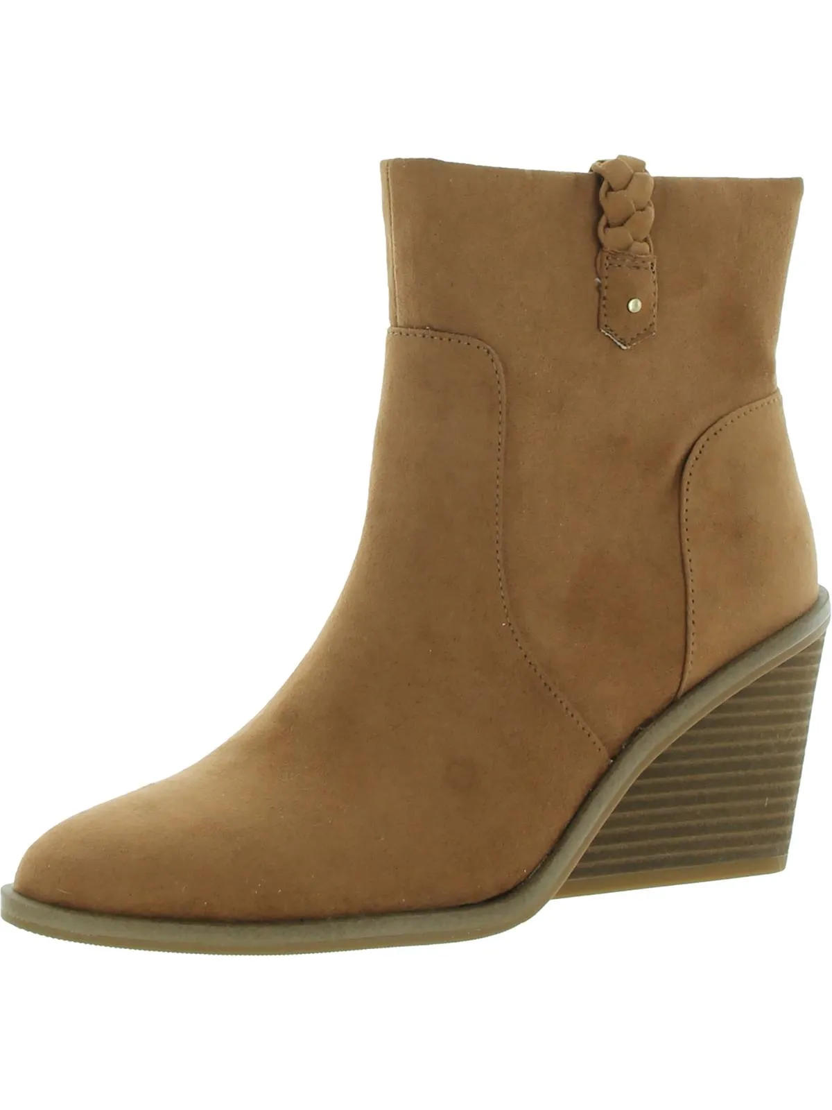 Mirage Womens Faux Suede Booties Ankle Boots Canvas Upper Removable