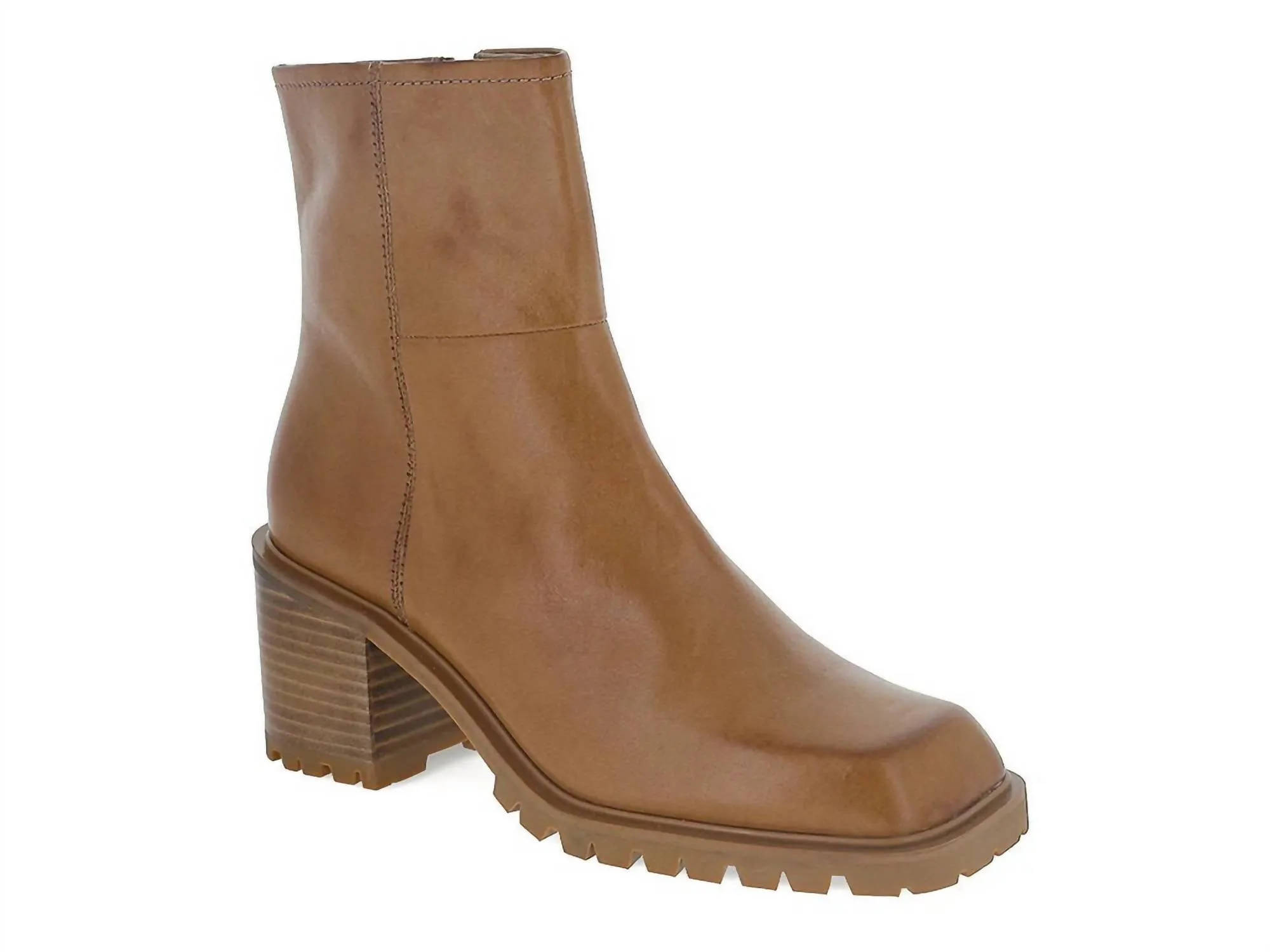 Hard Terrain Stable Support Urban Commute Women's Navi Boots In Tan Leather