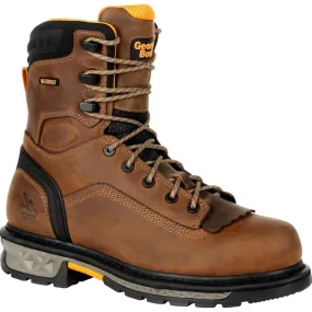 Men's Carbo-Tec Ltx Waterproof Soft-Toe 8" Work Boot In Brown Flexible Frame Daily Walks