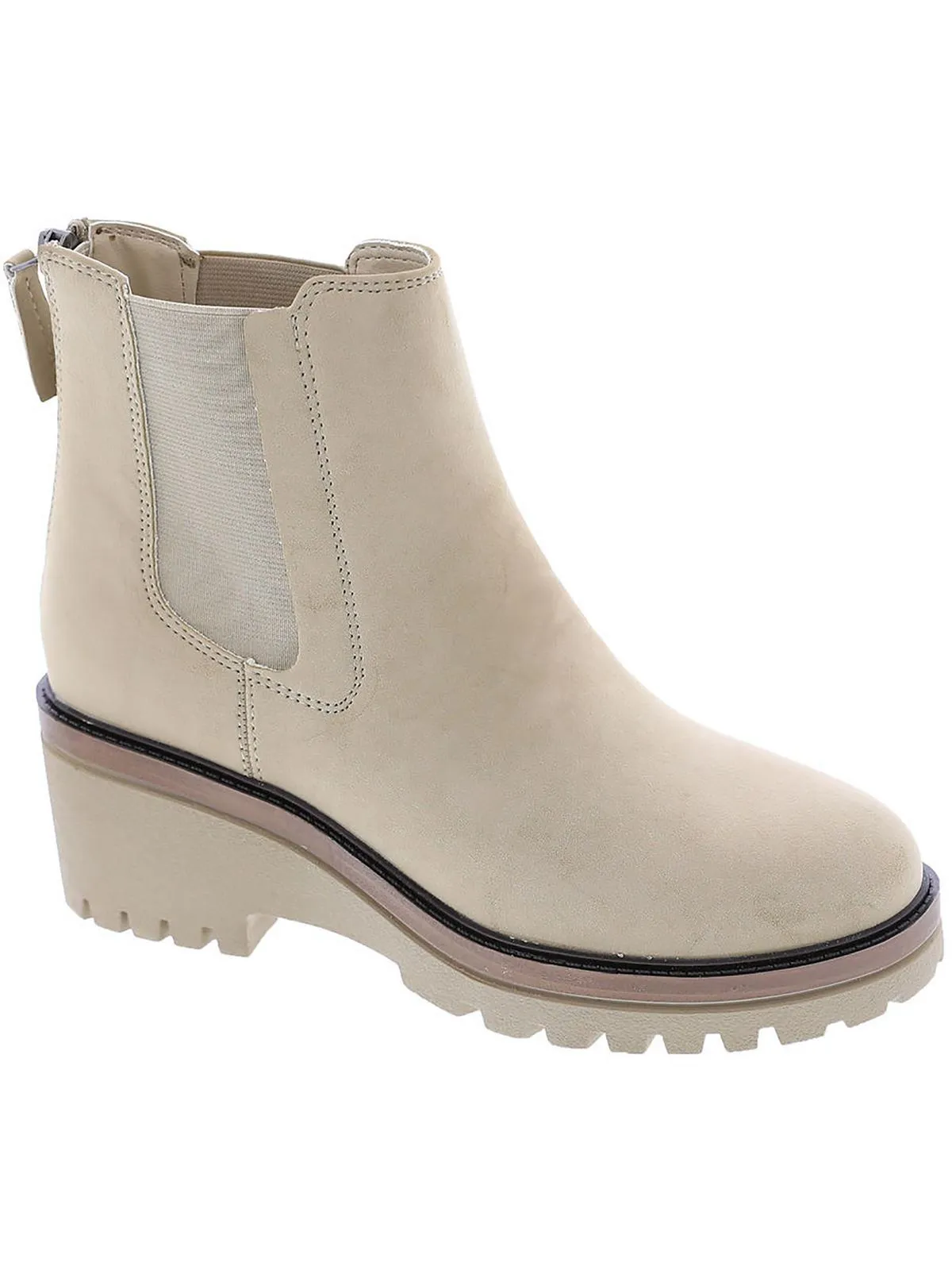 Sefi Womens Suede Ankle Chelsea Boots Protective Gear Flexible Frame Daily Walks