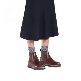 Women's Highwood Chelsea Boot In Chocolate Leather Reinforced Form Night Travel