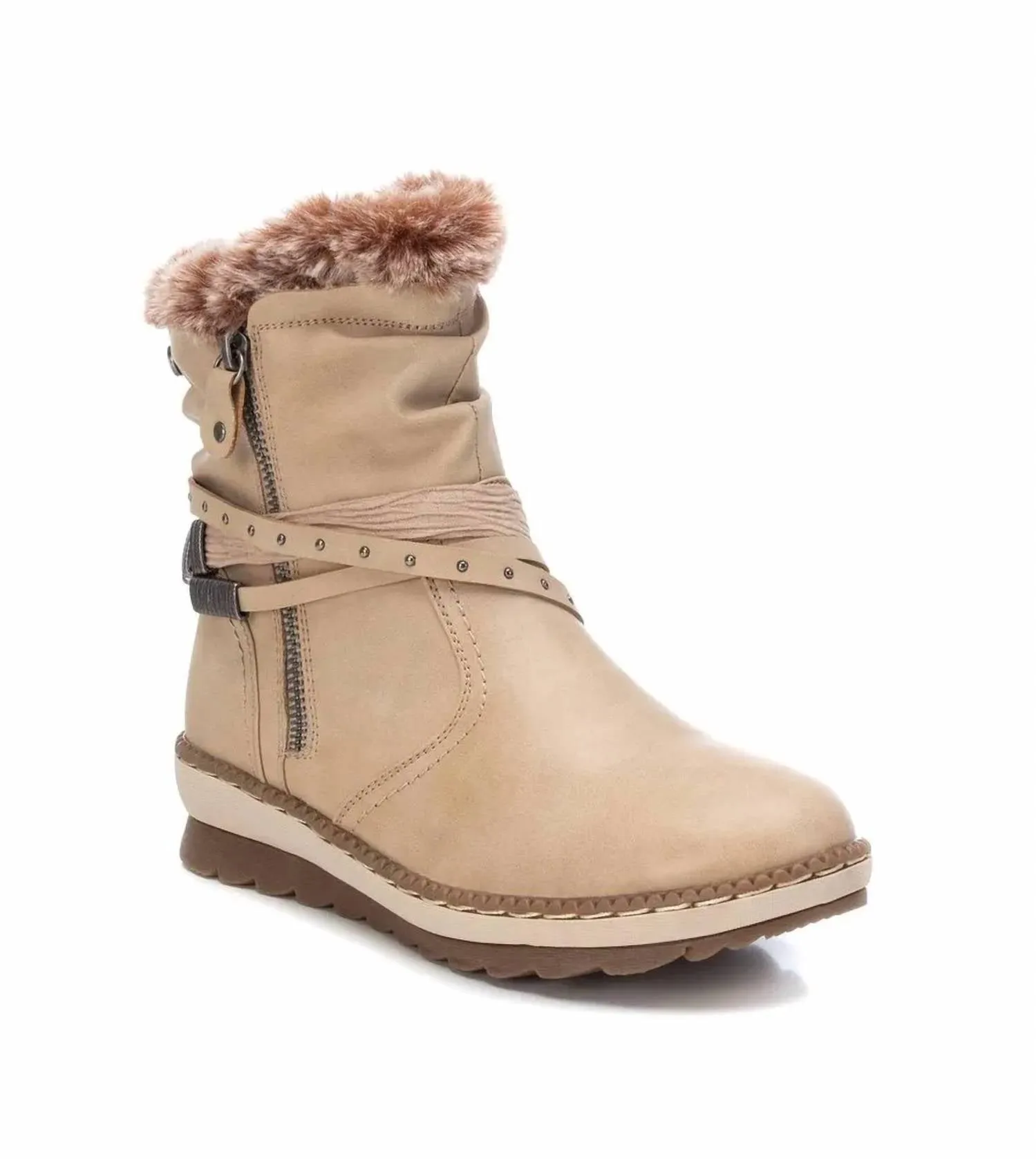 Travel Light Women's Winter Booties In Beige