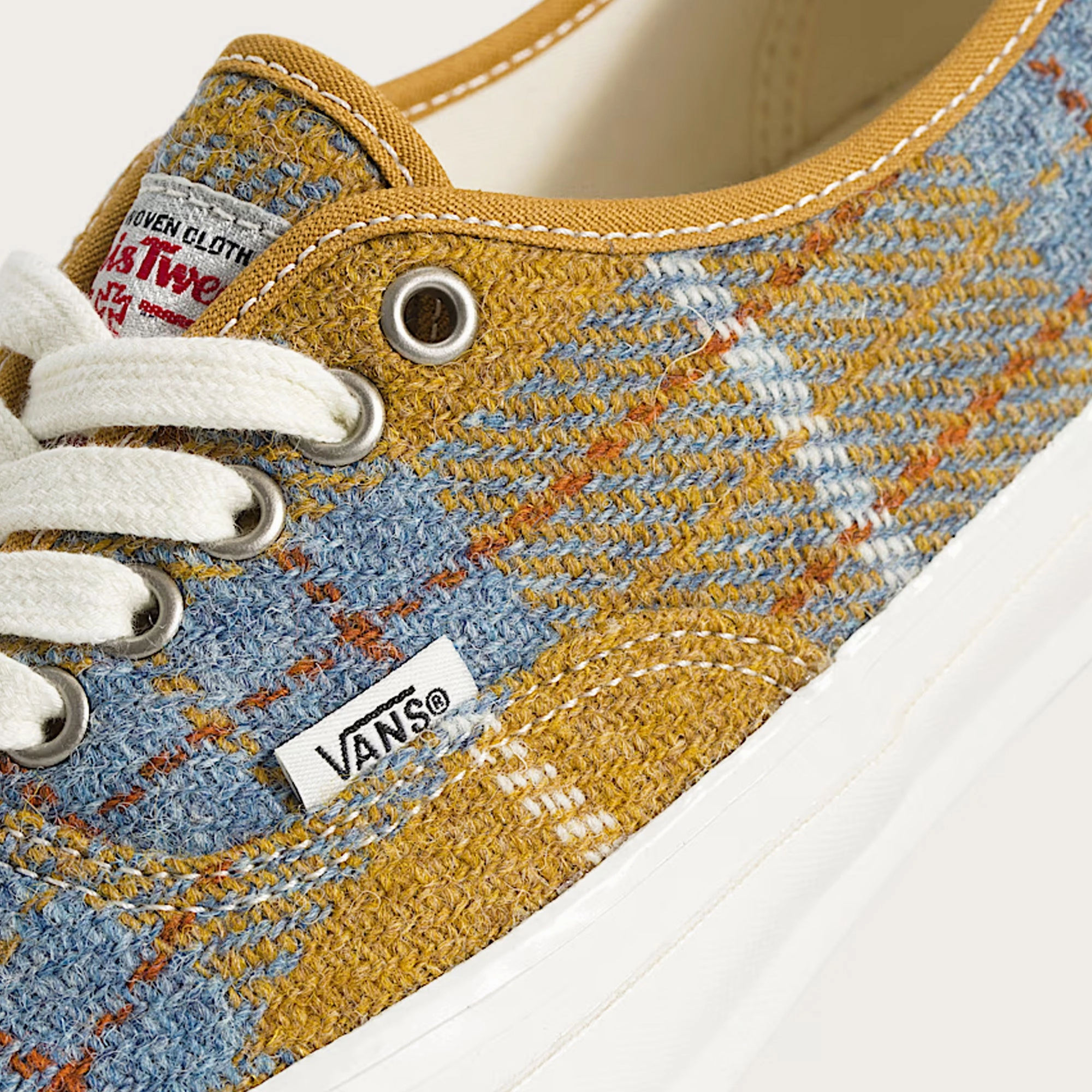 Van Mens LX Authentic 44 Harris Tweed Shoes Minimal Design Grippy Outsole