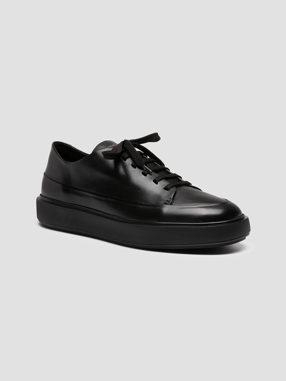 Breathable Jacquard Weave Energy return RELEASE 001 - Black Leather Low Top Sneakers