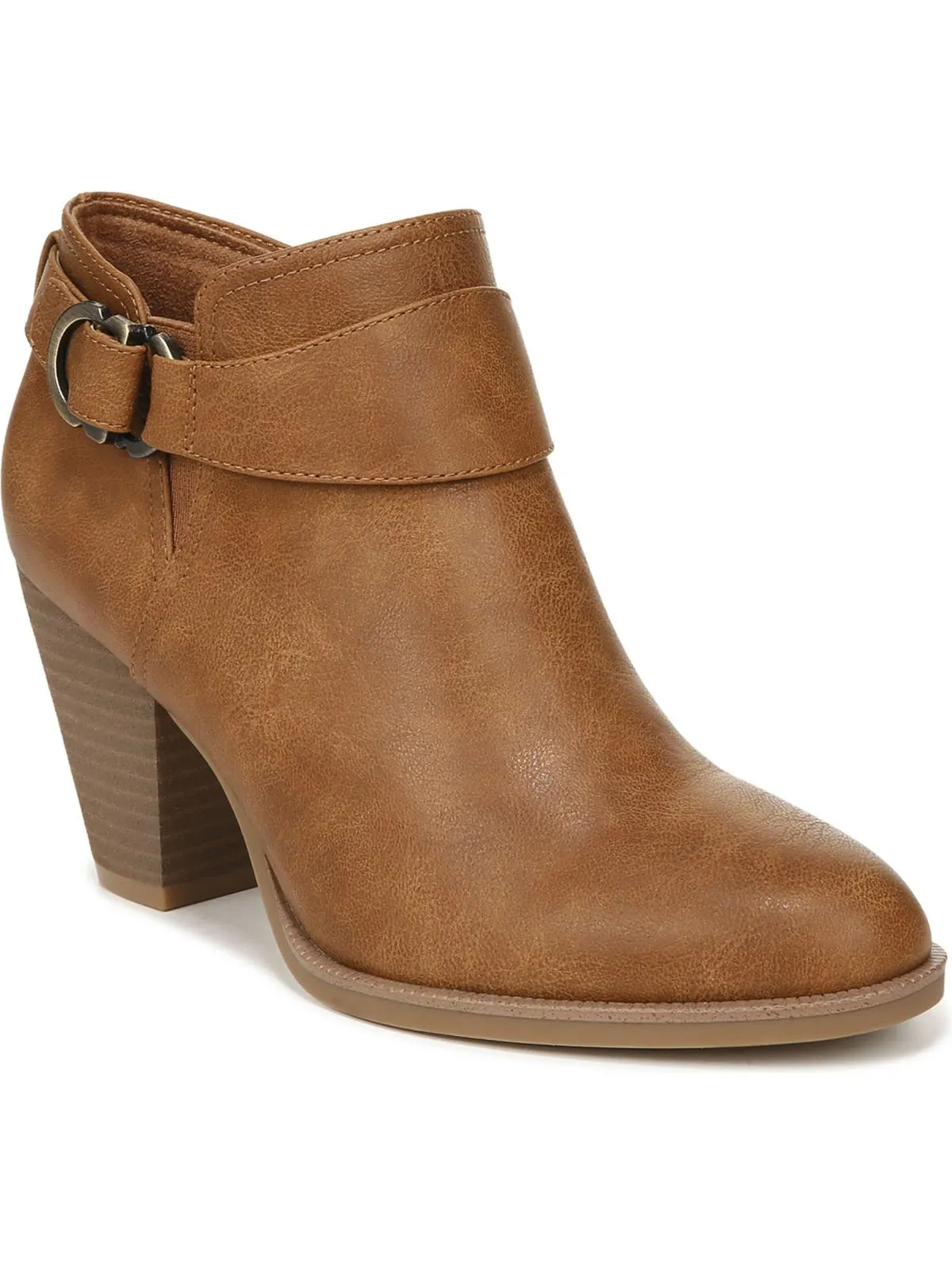 Kickstart Womens Faux Leather Comfort Booties Cool Seasons