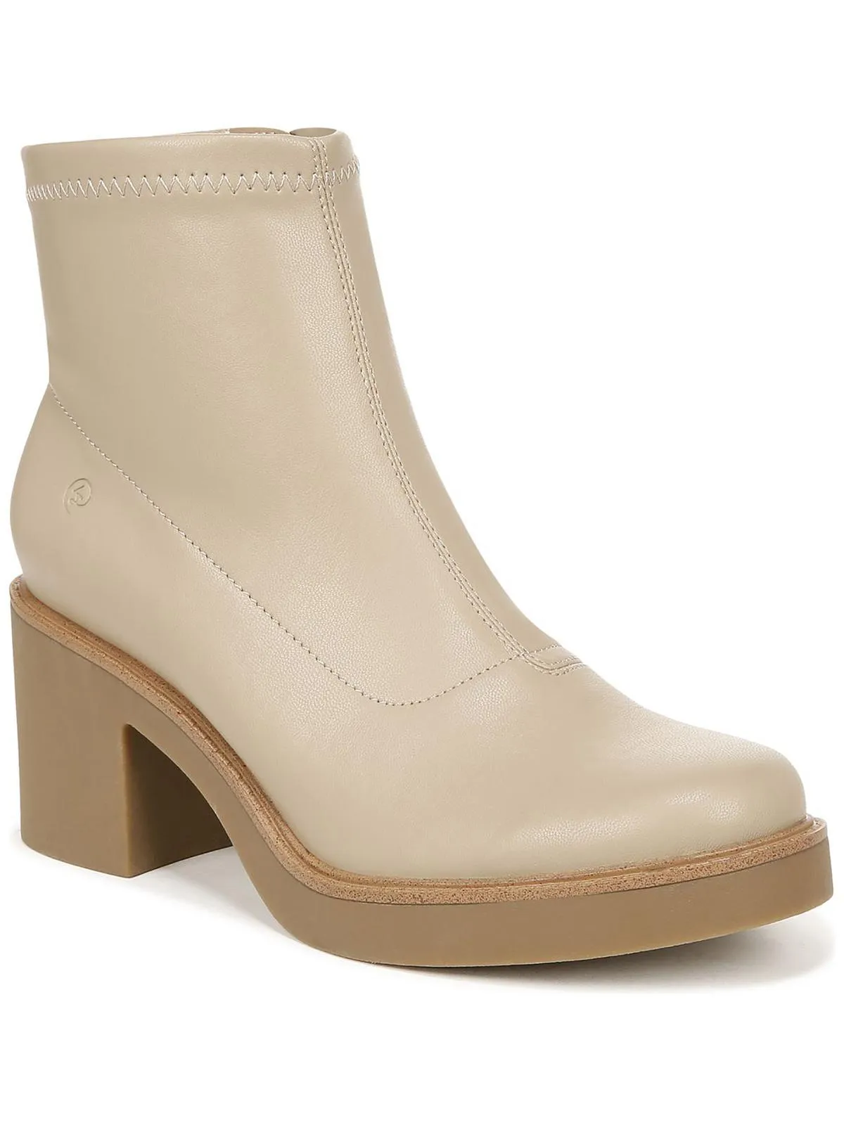 Remix Womens Faux Leather Zipper Ankle Boots Comfort Lining Daily Walks Airport Look