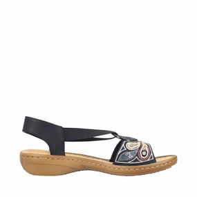 Sturdy Fit Event Ready Rieker Women's Regina B4 Sandal in Black