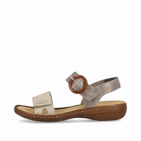 Rieker Women's Regina Z3 Sandal in Cliff/Perle Functional Outfit