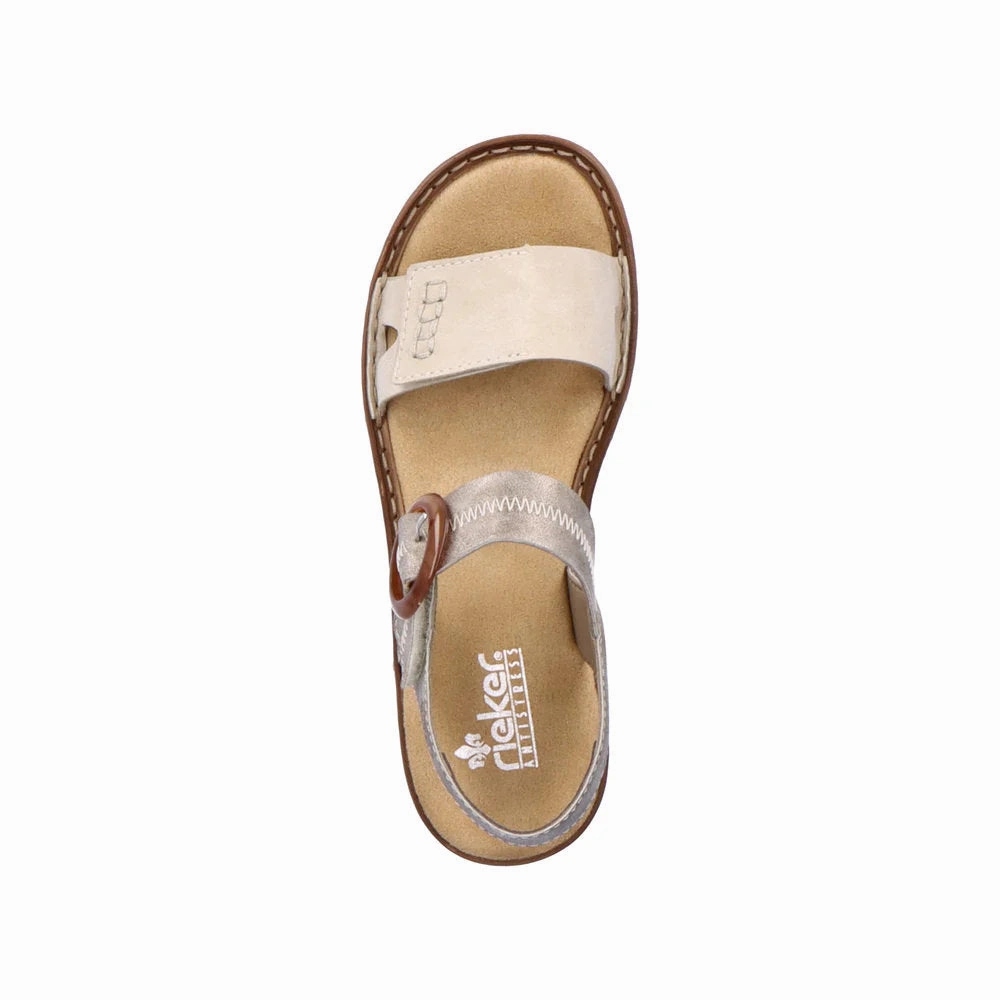 Seasonal Office Bright Hue Rieker Women's Regina Z3 Sandal in Cliff/Perle