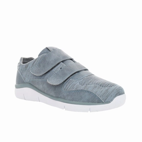 for jogging racing running shoes Propet Sally Sneaker Women's Size 6 Denim Blue Hook & Loop Comfort Shoes KHD716