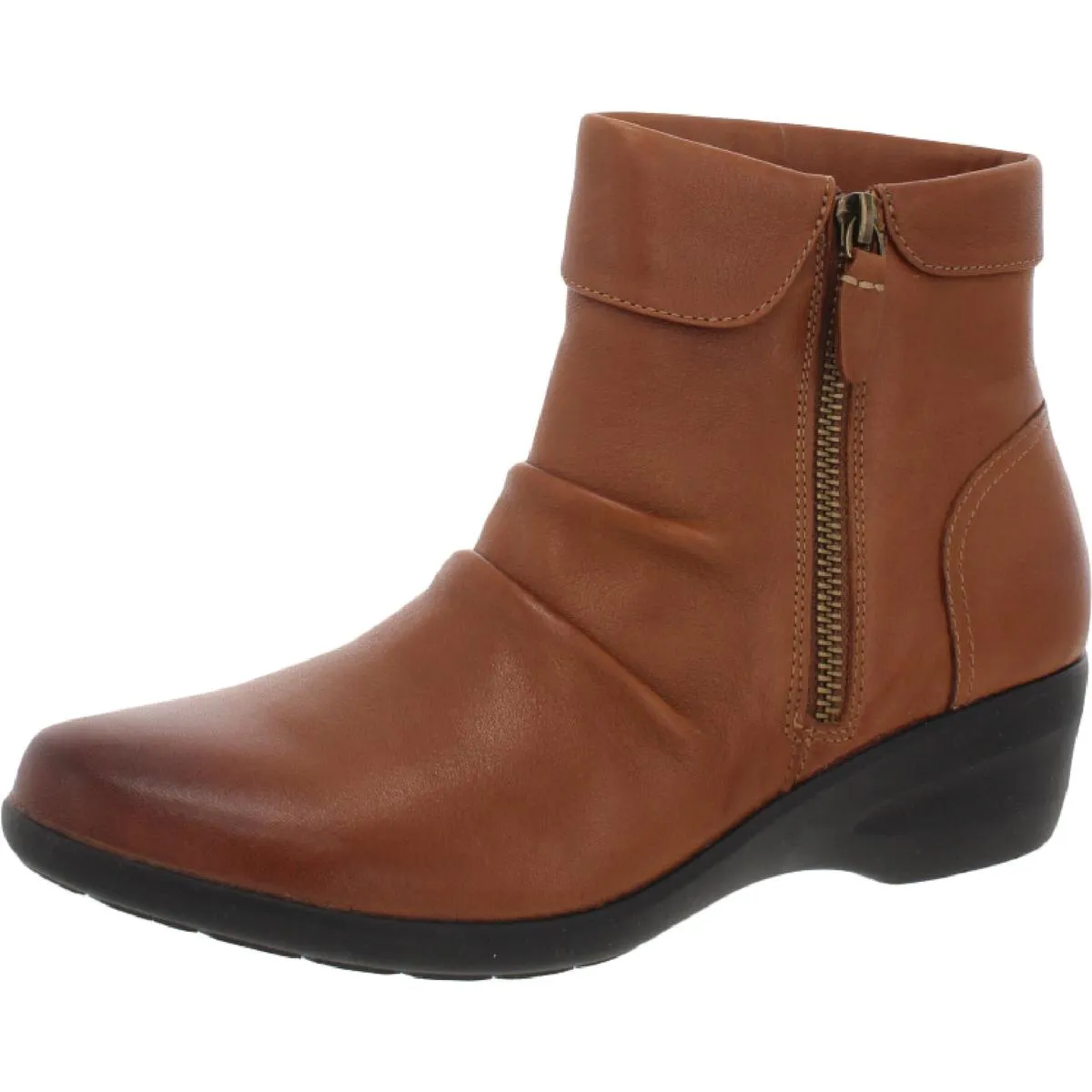 Rosely Zip Womens Leather Scrunch Ankle Boots Hard Wear Thermal Core Stylish Explorer