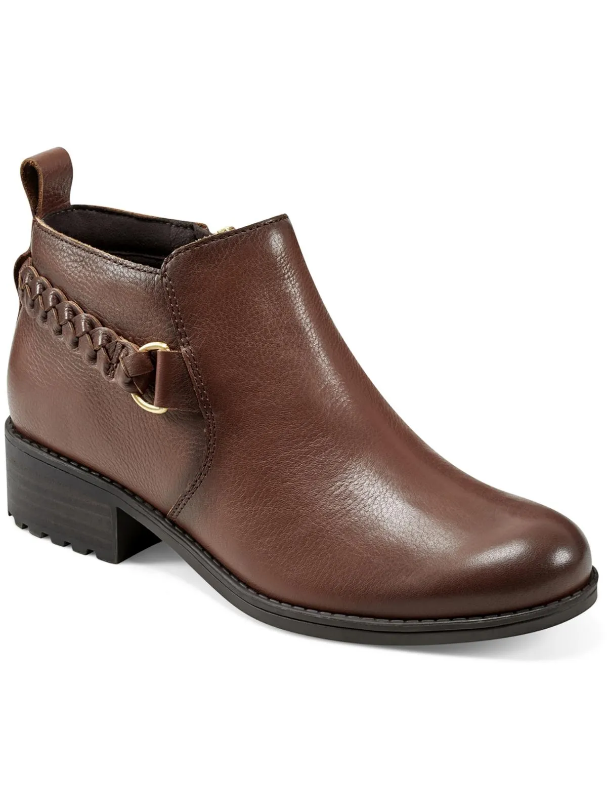 Roslyn Womens Leather Braided Booties Reinforced Form Trail Exploration