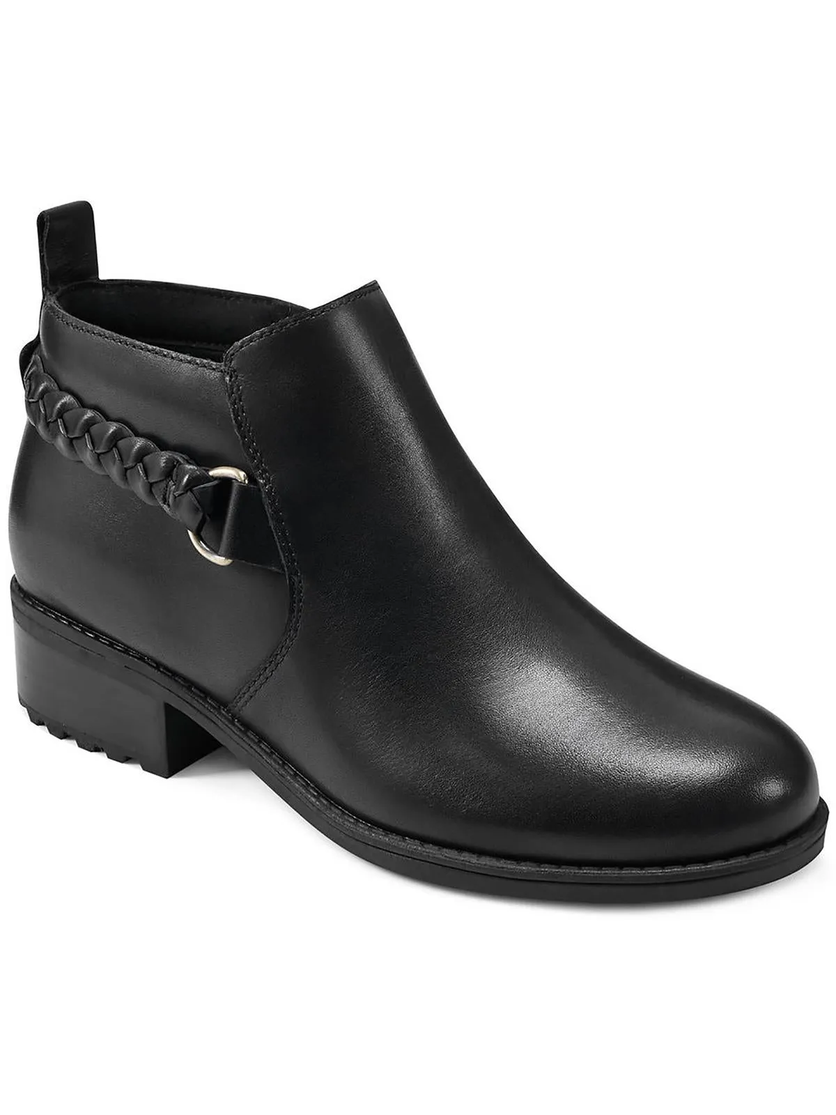 Roslyn Womens Leather Braided Booties Urban Fashion Machine washable