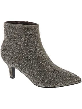 Breathable River Crossing Ursula Womens Rhinestone Pointed Toe Booties