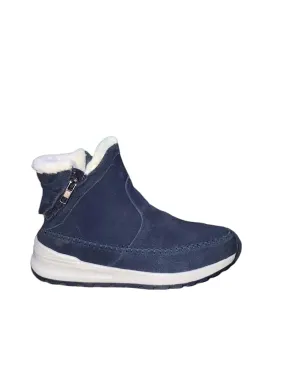 Women's Sidney Ankle Booties In Navy Memory Foam Insert Performance Wear