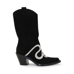 Calm Flow Women's Jeweled Snake Strass 65Mm Western Boot In Black