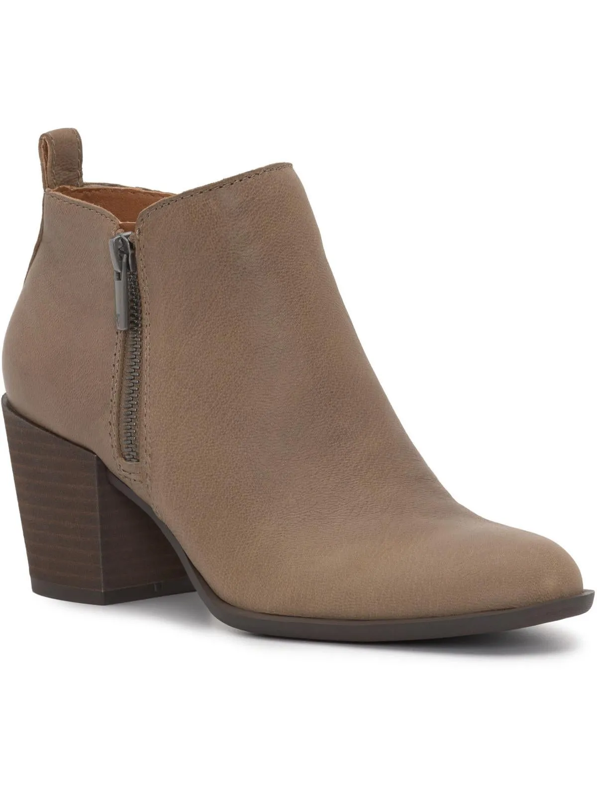 BASELMID Womens Leather Stacked Heel Ankle Boots Library Visit Mud Resistant Trail Exploration