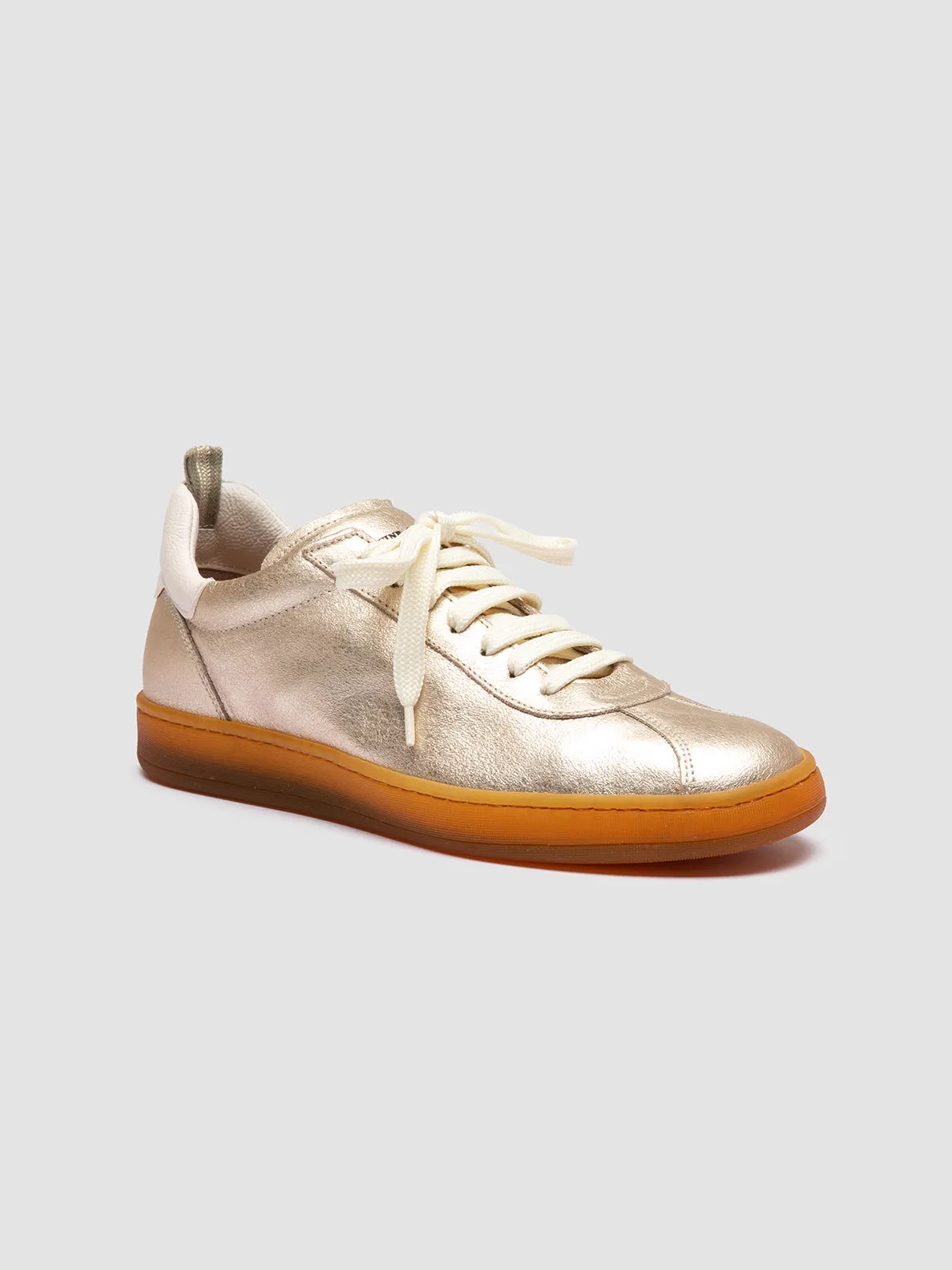 Torsion Rigidity System DESTINY 101 - Gold Leather Low Top Sneakers