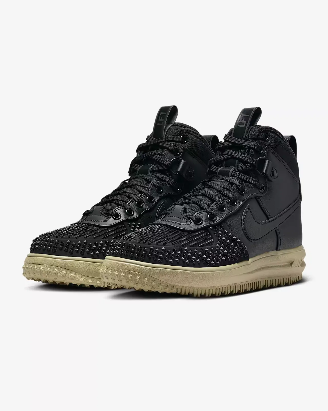 Nike Lunar Force 1 DZ5320-001 Men's 7 Black Leather Winterized Duckboot RHS3761 Party Goer Ultra Comfort