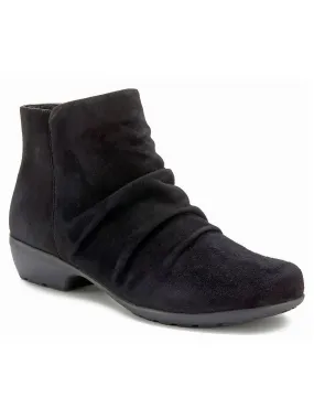 Modern Minimal Anti   Static Esme Womens Leather Ruched Booties